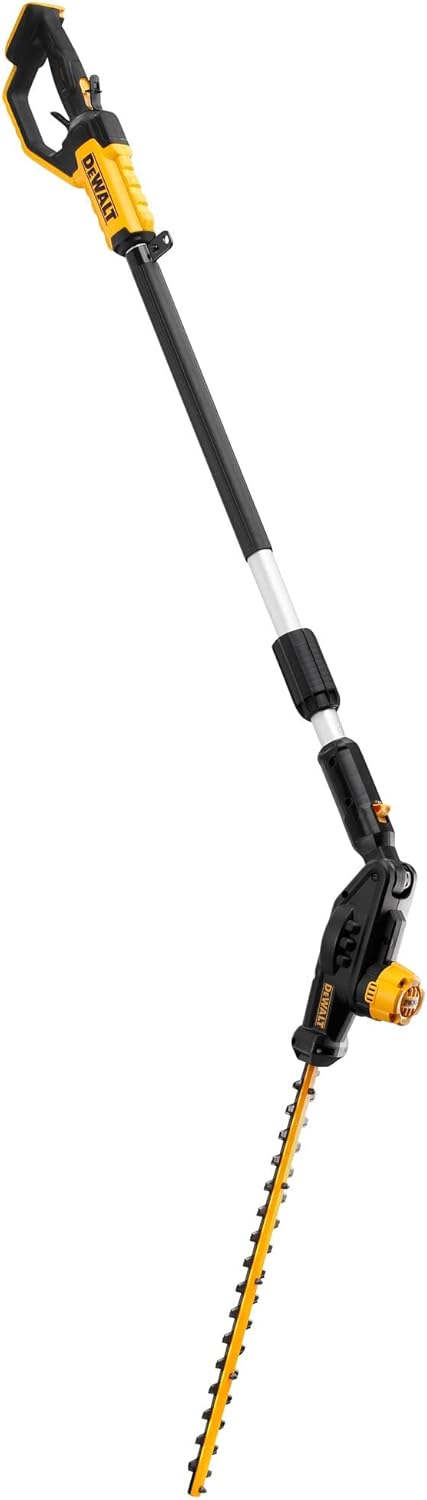 Dewalt 18V Akku-Stabheckenschere DCMPH556N (55 cm Schwertlänge, 25mm Schnittkapazität) & bürstenlose Akku-Heckenschere / Strauchschere (18V, 55 cm Schwertlänge, 25 mm Schnittstärke), ‎DCMHT563N-XJ