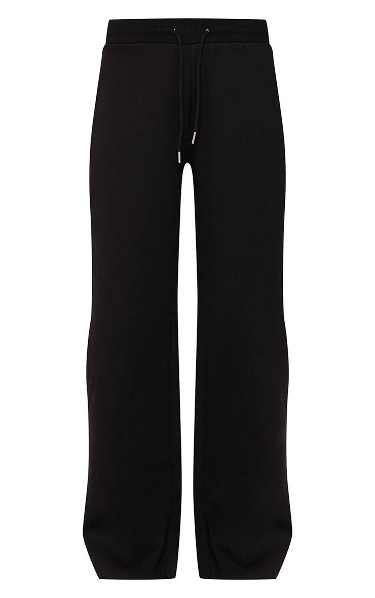 Noir Jogging Ajusté Taille Basse À Imprimé Santé