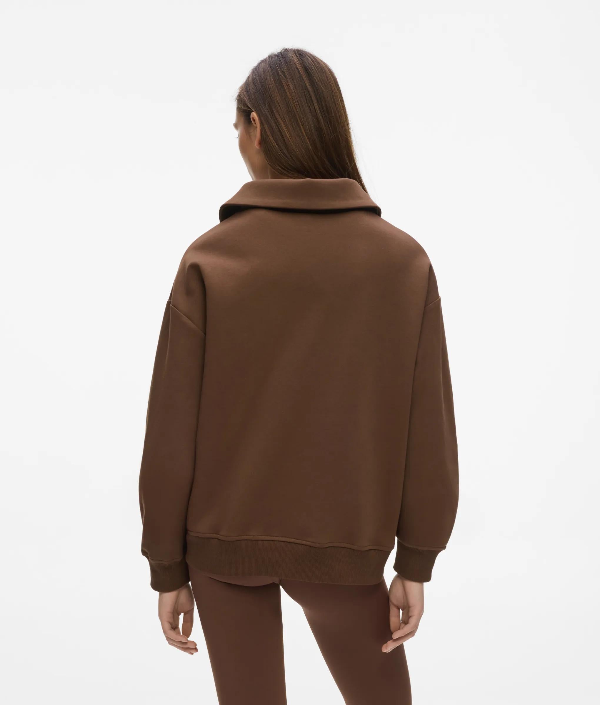 Logo Athleisure sweatshirt met korte rits