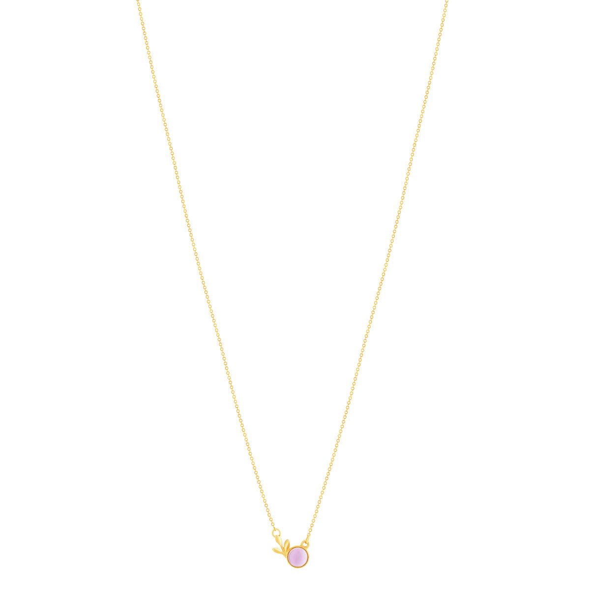 Collier or 375 jaune améthyste 50 cm
