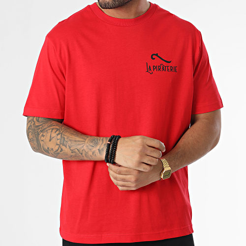 Tee Shirt Oversize Large LPNJF Rouge Noir