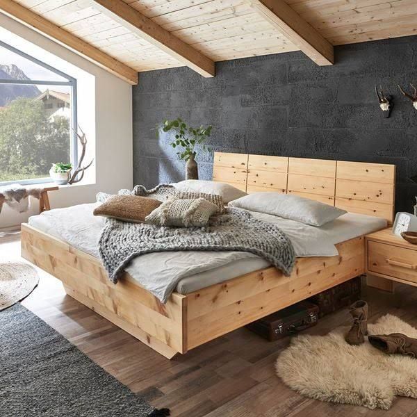 Massivholzbett Antelao Zirbe Massivholz landhaus
