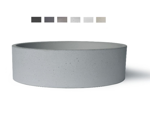 Urbi et Orbi Circum opbouw wastafel 39x12cm lichtgrijs