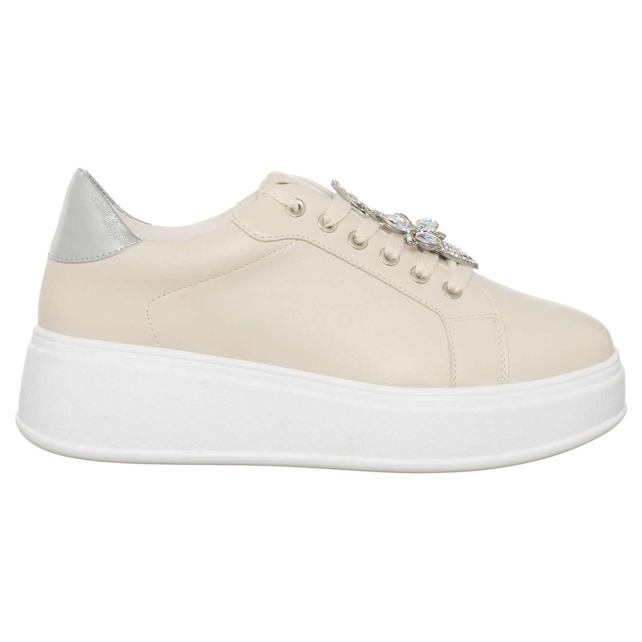 Loretta by Loretta Sneakers Laure beige/argenté