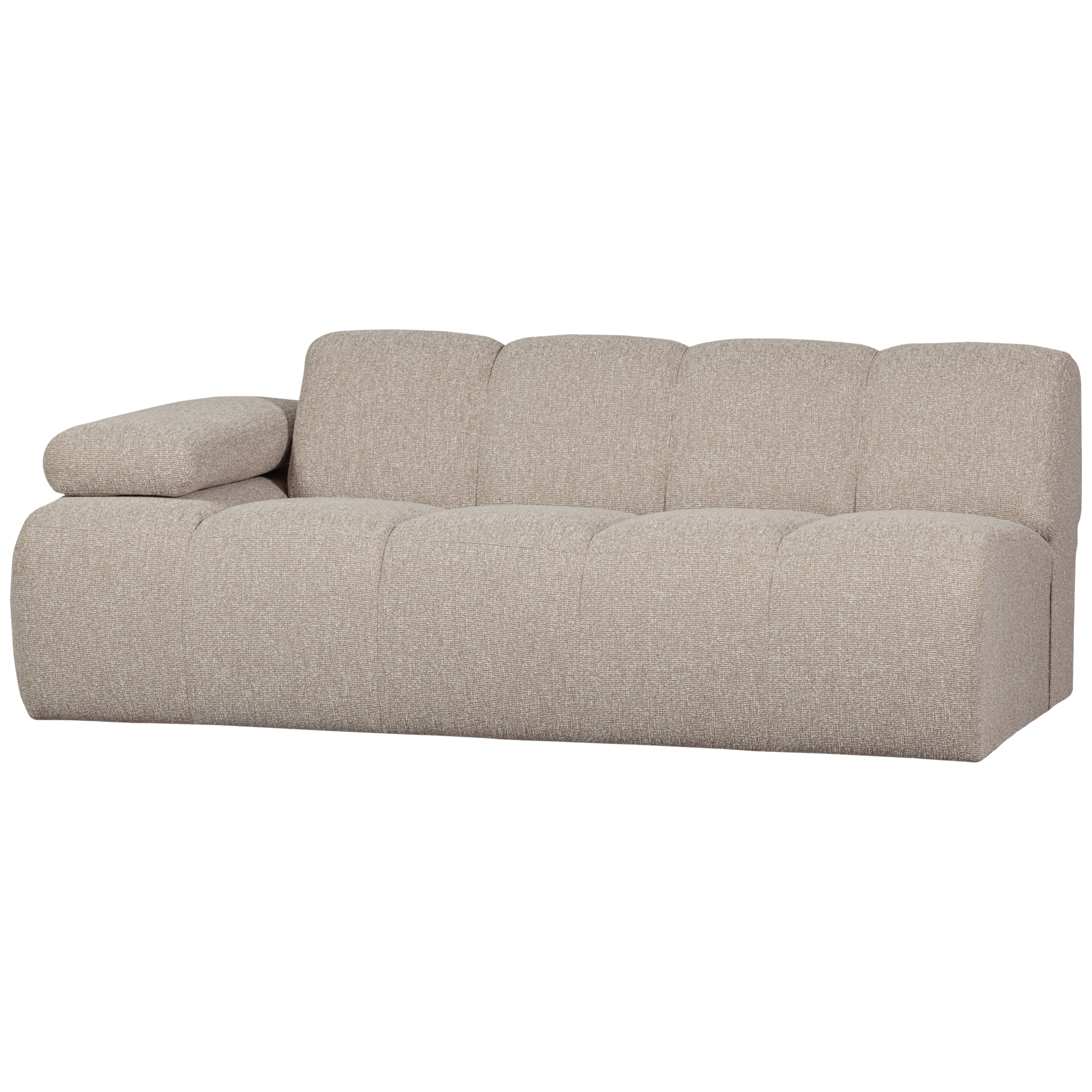 2-zits bank Mojo Mojo 2-zits met Arm Links - Bouclé - Beige Melange
