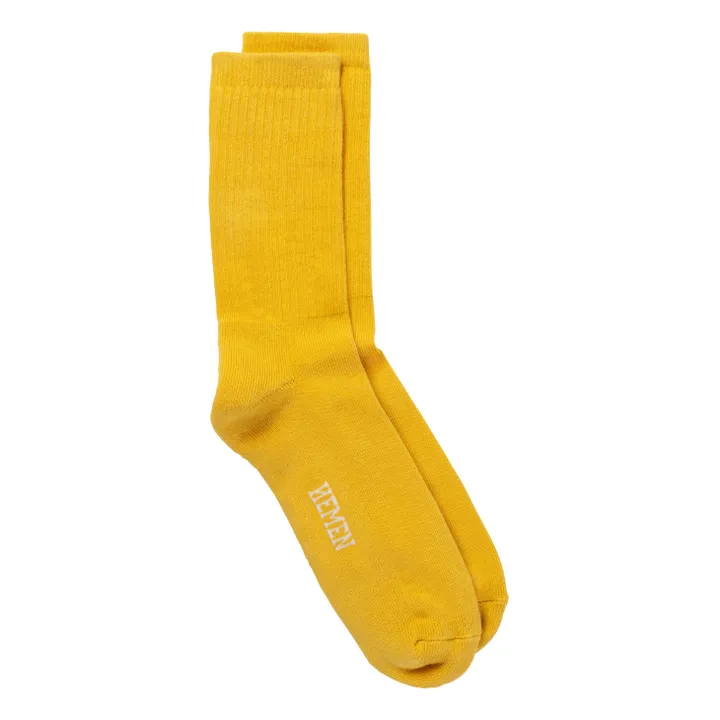 Hemen Biarritz Chaussettes Coton Bio | Jaune