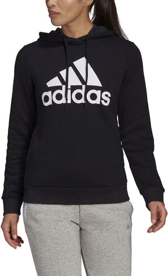adidas LOUNGEWEAR Essentials Logo Fleece hættetrøje Sort