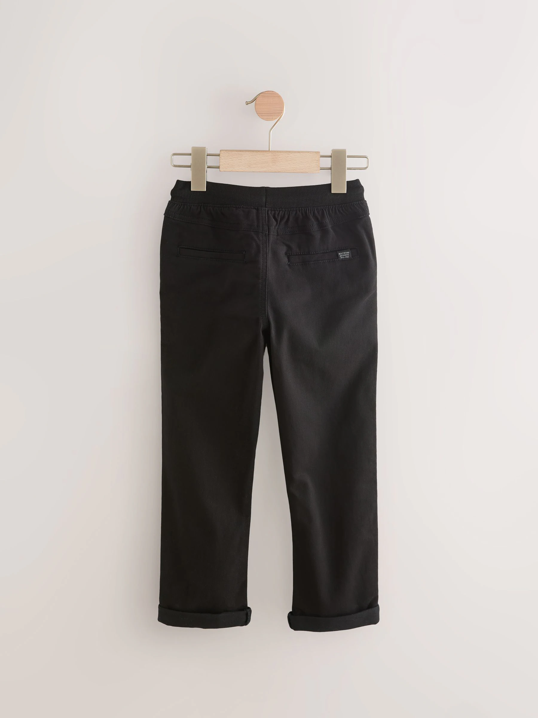 Zwart/marineblauw - Geribbelde taille broek met elastische taille verpakking van 2 (3 - 16 jr)