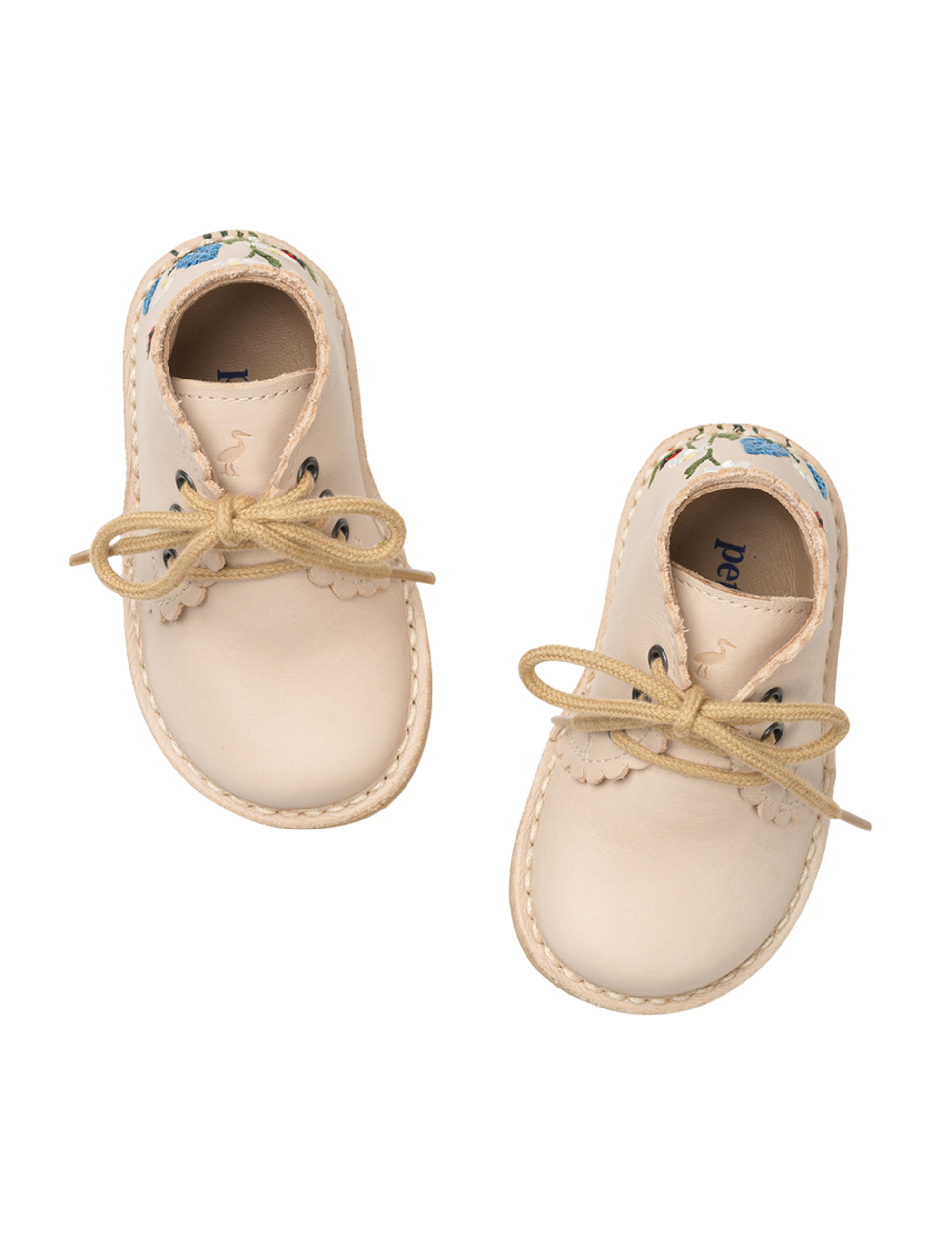 Ladybug Scallop Boot - Cream