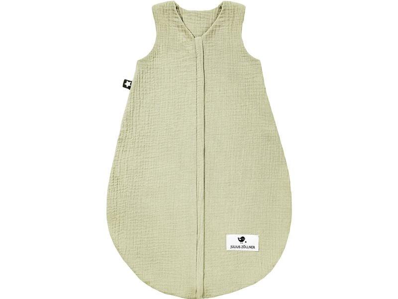 Julius Zöllner Baby-Sommerschlafsack Musselin Lime Gr. 80 Schlafsack für warme Sommernächte