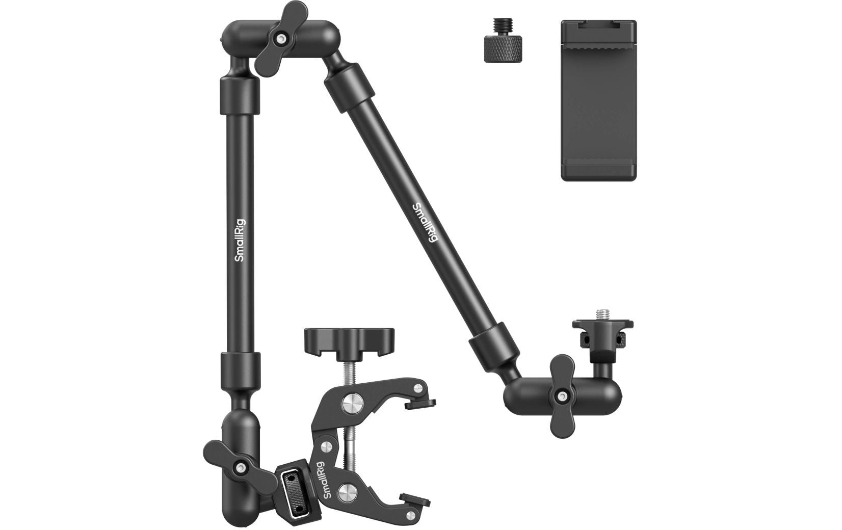 Magic Arm für Desktop-Aufnahmen mit Crab Clamp KitAufnahmelösung für Smartphones, Webcams und Action-Kameras