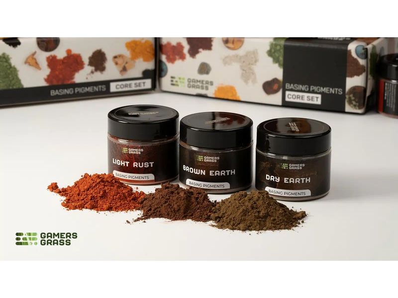 GamersGrass Basing Pigments Core Set Hochwertiges Basingset für den Gelände- und Miniaturenbau