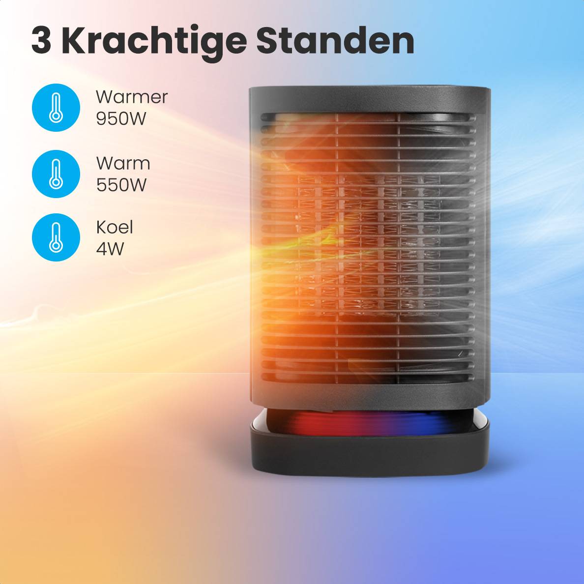 Auronic ventilatorkachel - 950 watt