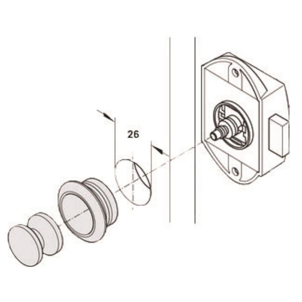 Serrure de porte 3 points marron