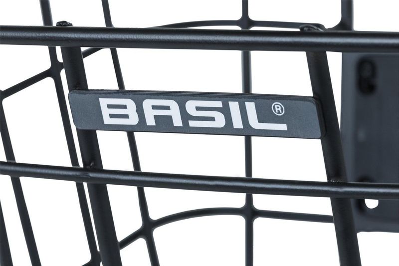 Basil - Bremen BE/KF - Fietsmand - Mat Zwart - Aluminium Draagbaar