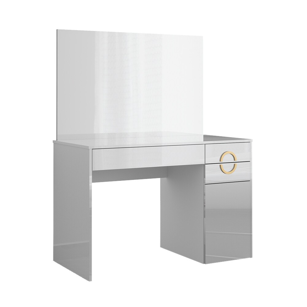 Vicco Schminktisch Adela Weiß Hochglanz, 115 x 76 cm mit Spiegel, Frisierkommode