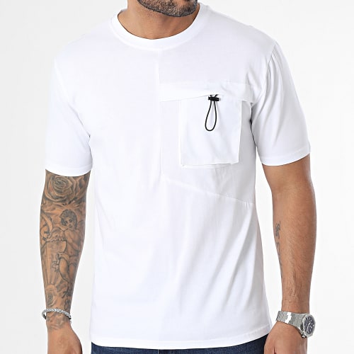 Tee Shirt Poche Blanc