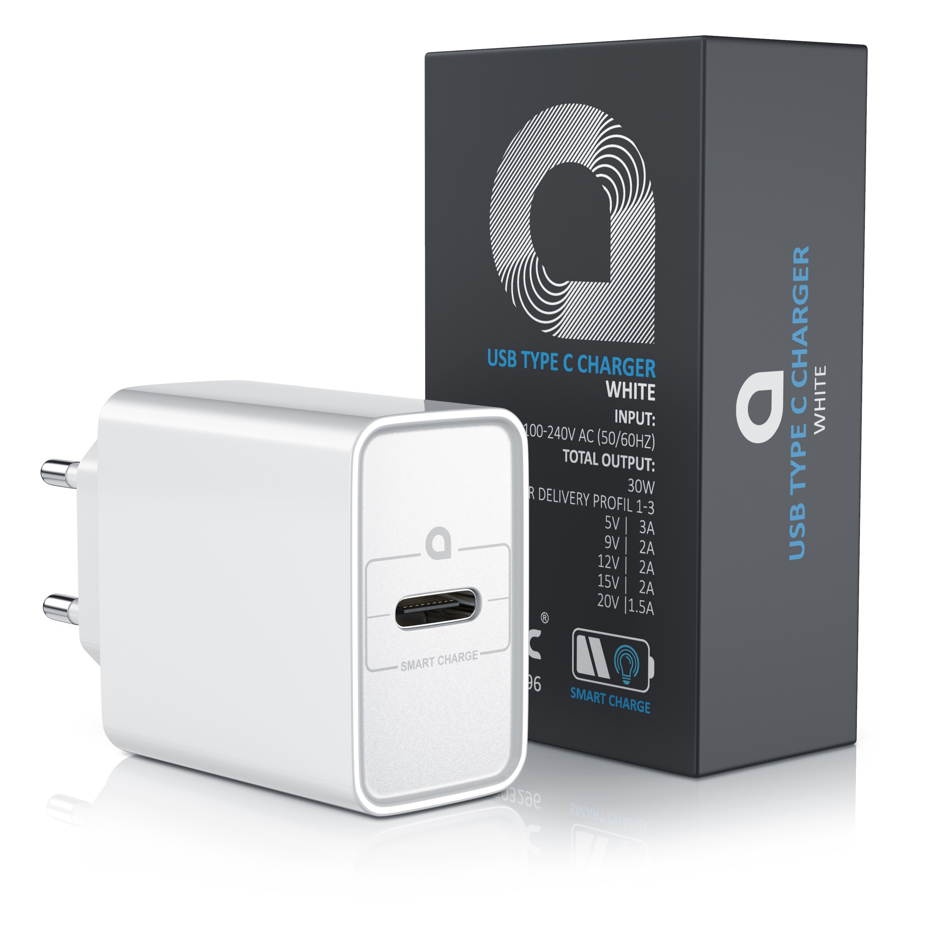 Aplic USB Typ C Ladegerät Netzteil mit Power Delivery - USB Charger - Schnellladefunktion - 30 Watt