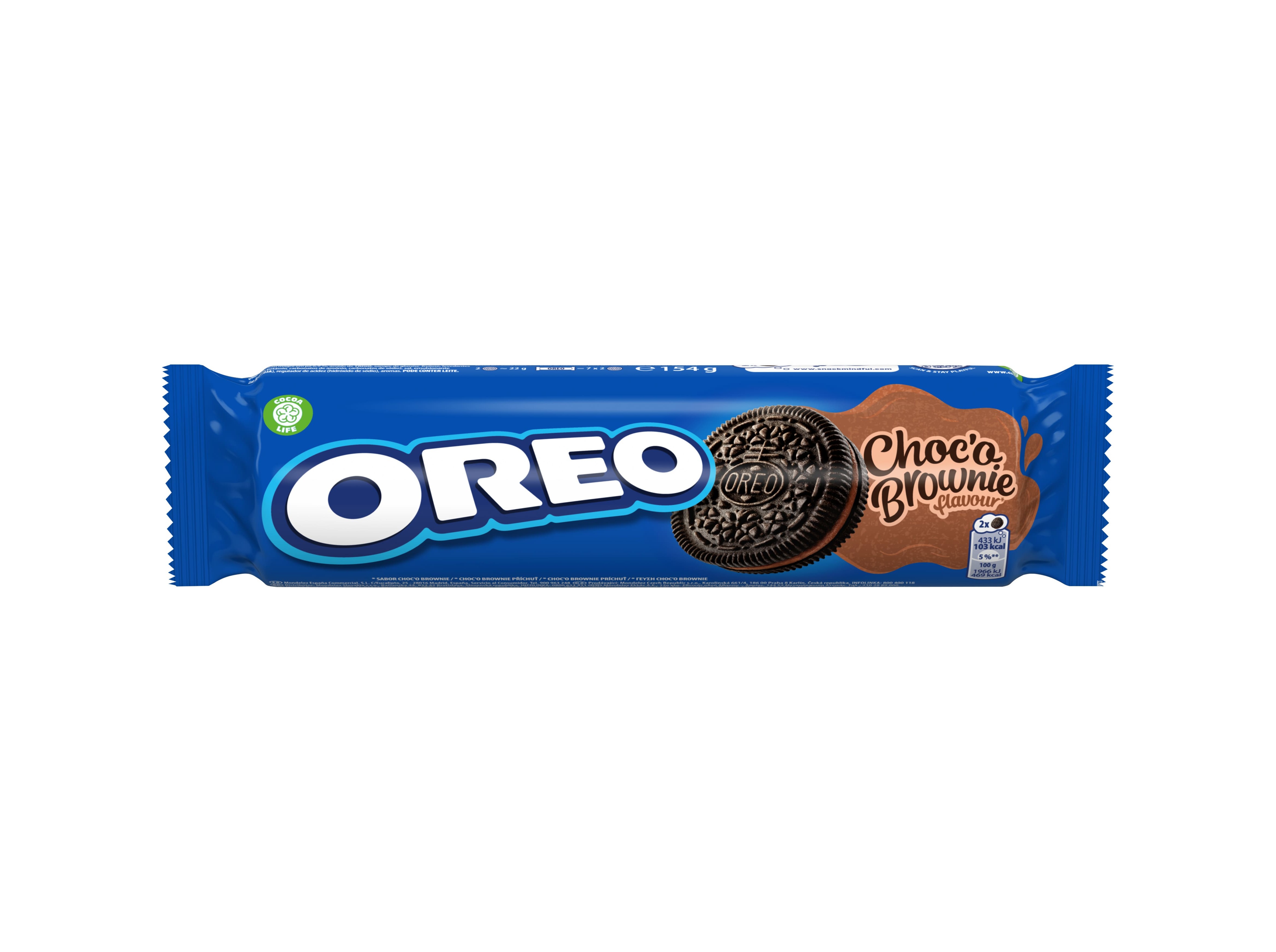 BOLACHA OREO TUBO BROWNIE 154G