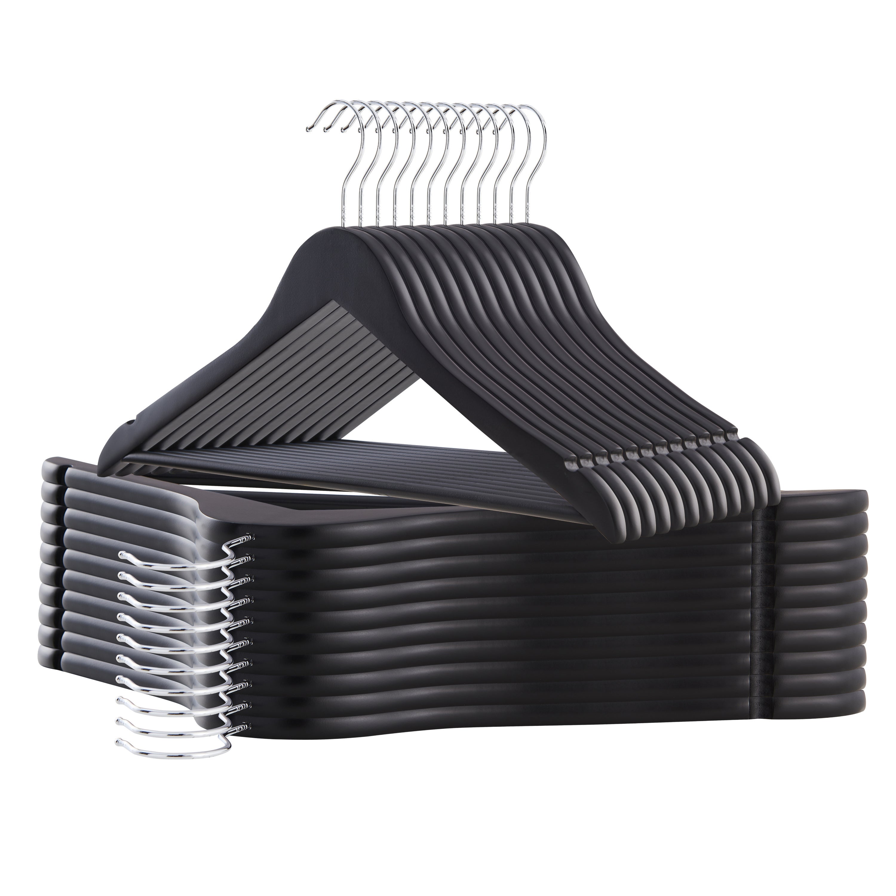 ACAZA Kledinghanger Zwart  - 20 st.
