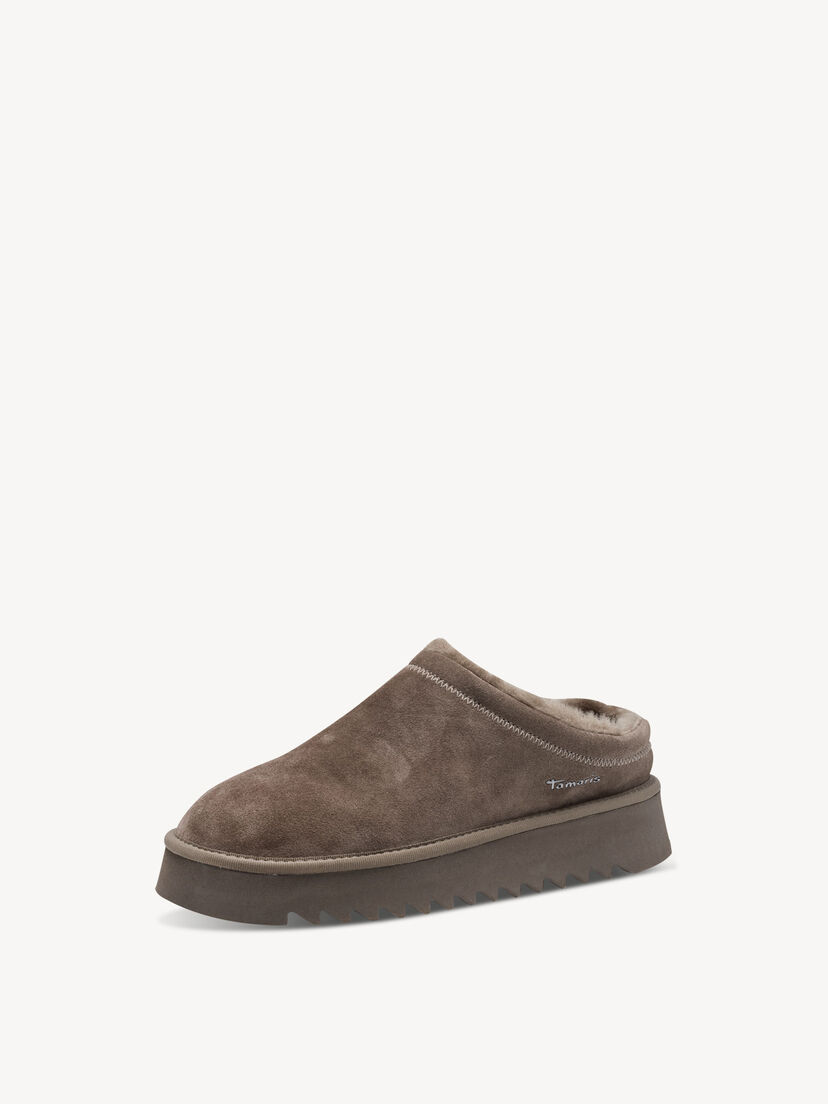 Leren Slipper - beige