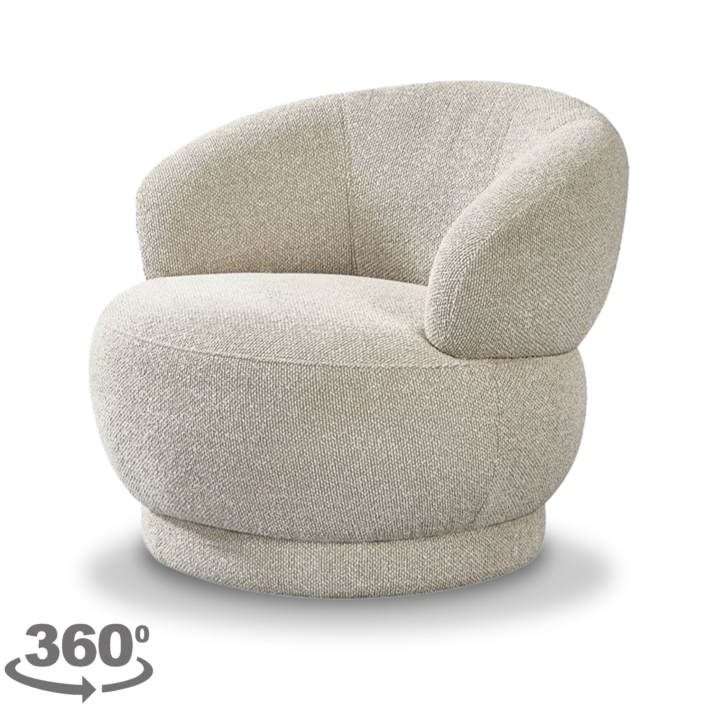 Draaifauteuil Naturel GA-80.208 Alvito ⌀80  x H70 cm
