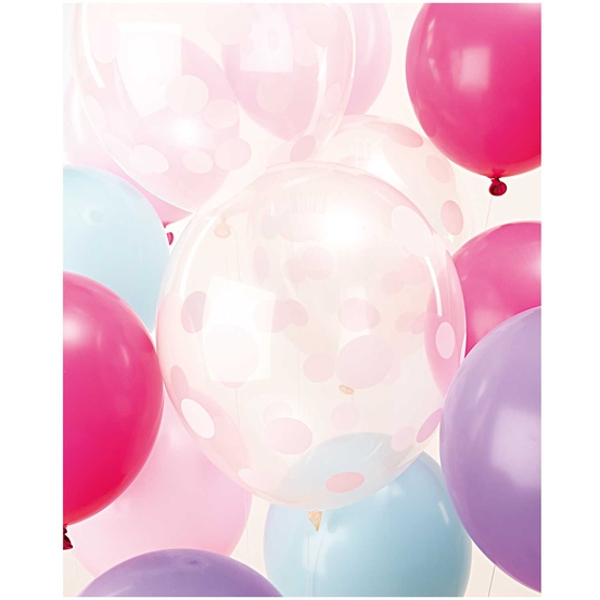 Ballons aux couleurs pastels, H. 30 cm, x 12 pièces
