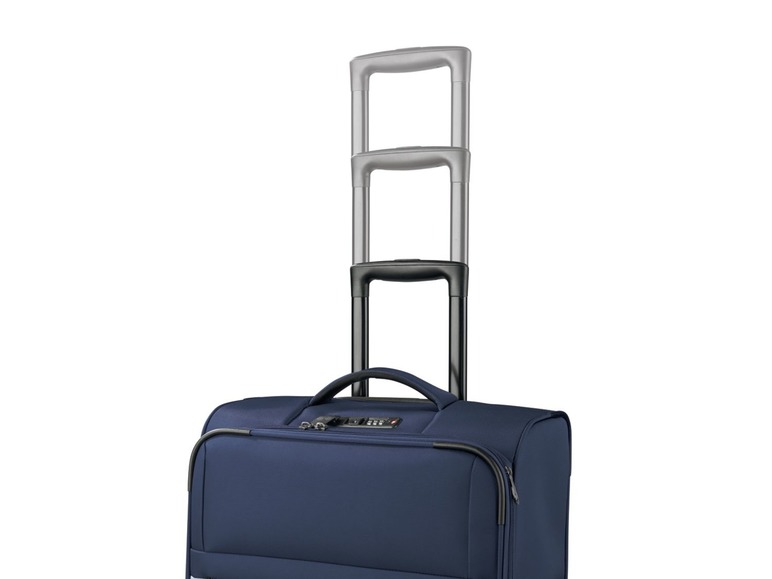 Trolley-reiskoffer, blauw/grijs