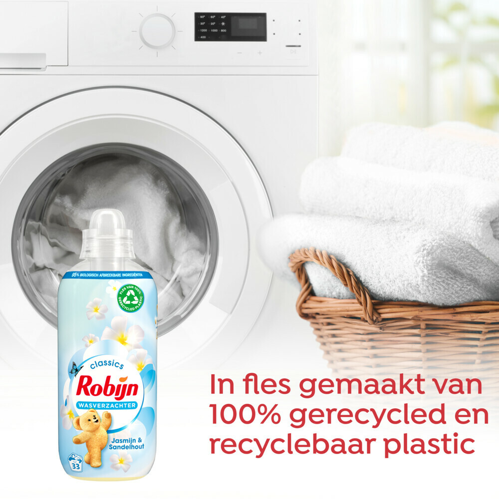 8x Robijn Wasverzachter Jasmijn en Sandelhout 33 Wasbeurten825 ml
