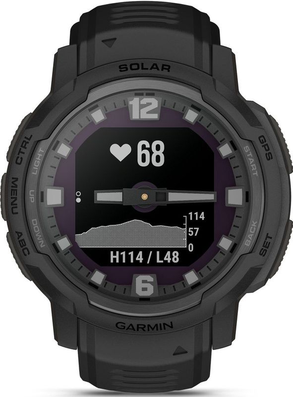 Garmin 010 02730 00 Instinct Crossover Solar Tactical Unisex Smartwatch