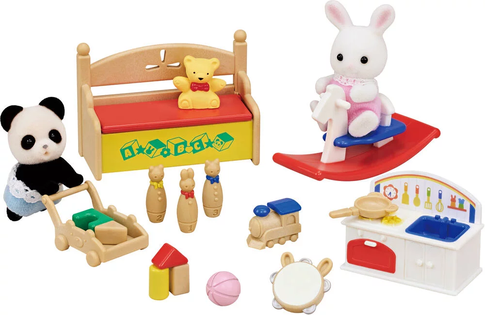 LE COFFRE A JOUETS DES BEBES -SYLVANIAN TOUS POUR LES BEBES