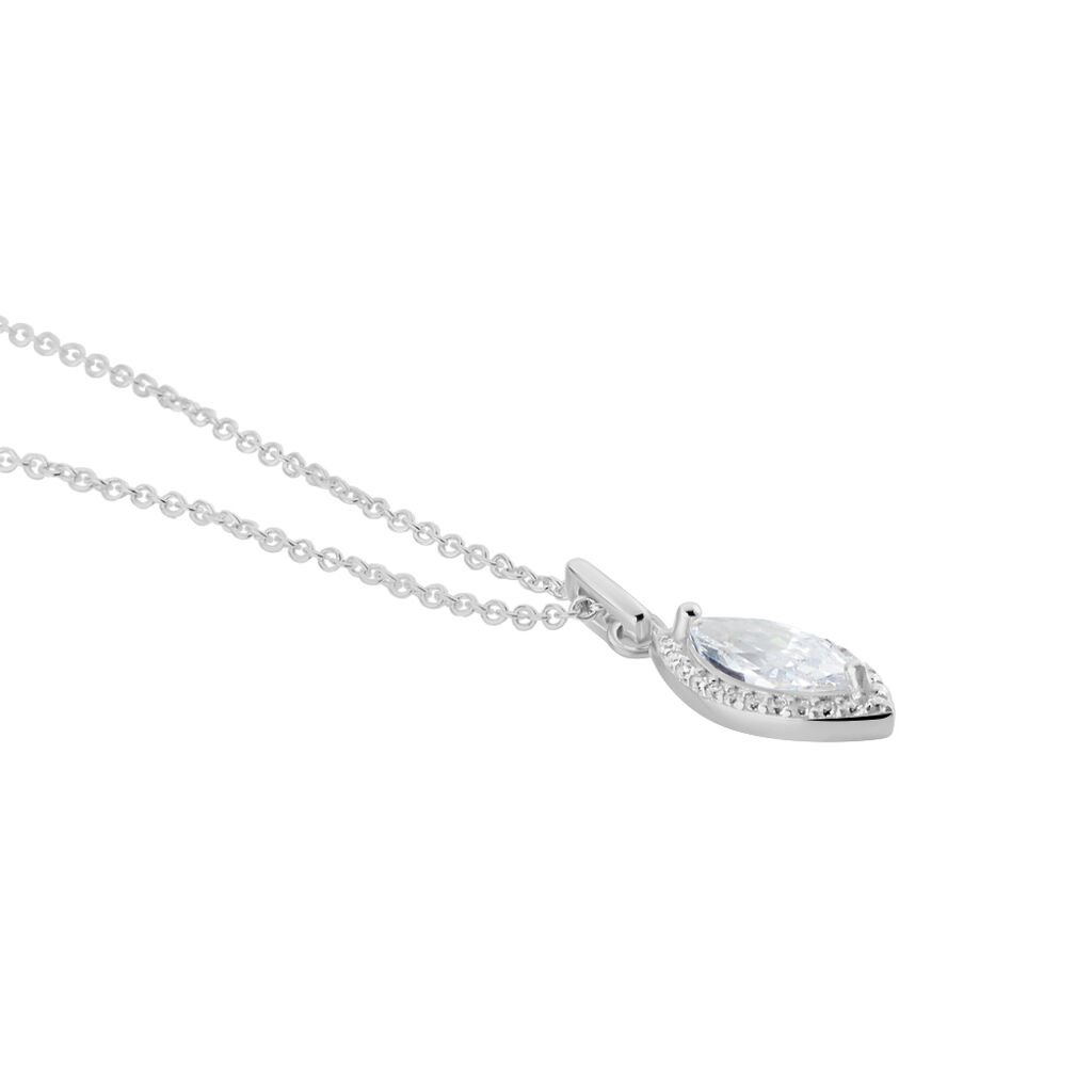 Collier Arone Argent Blanc Oxyde De Zirconium