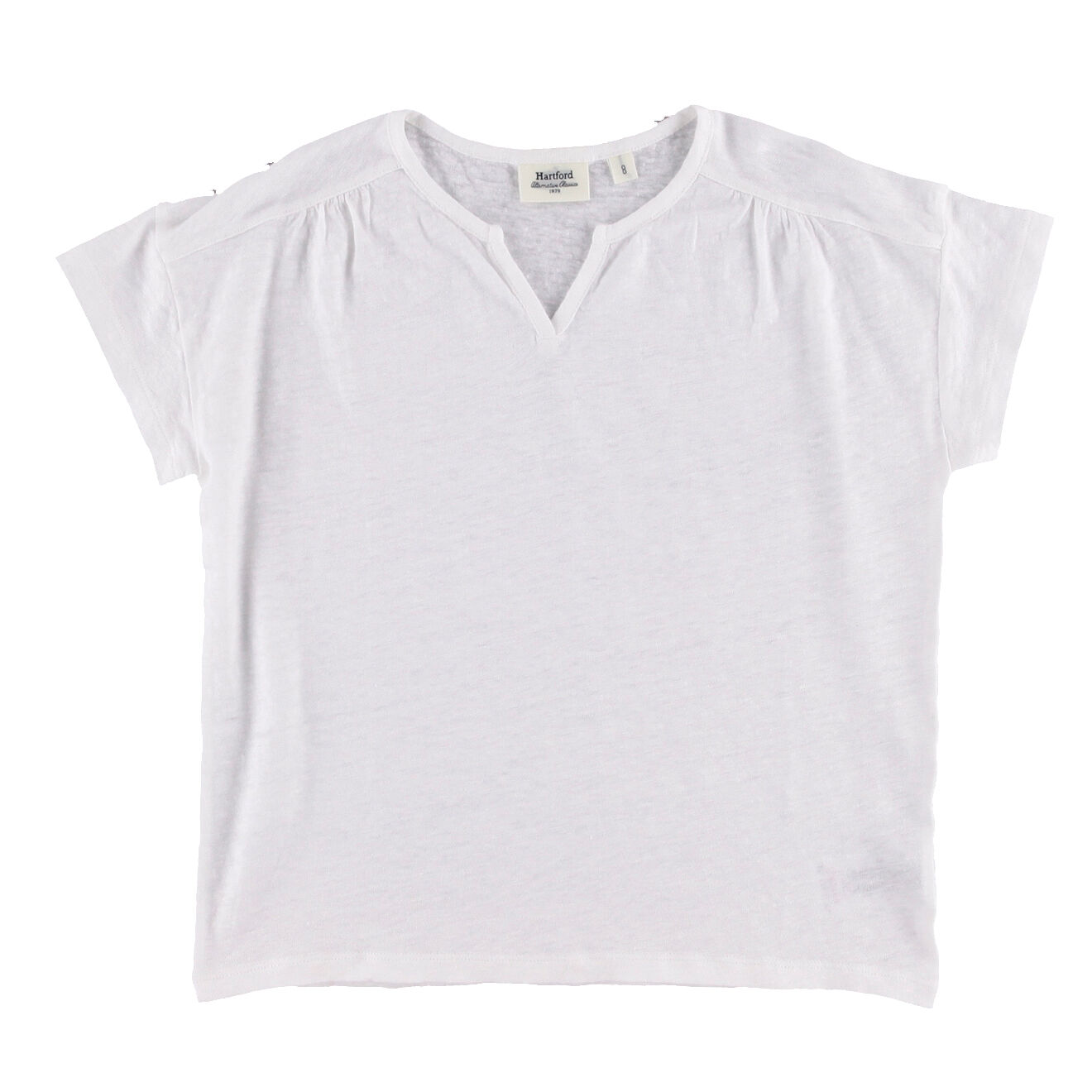 Hartford T-Shirt 100% Lin Marguerite blanc