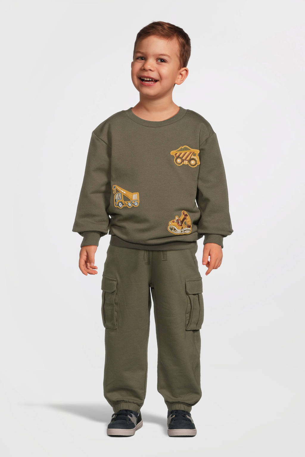 NAME IT sweater NMMNICE met printopdruk groen