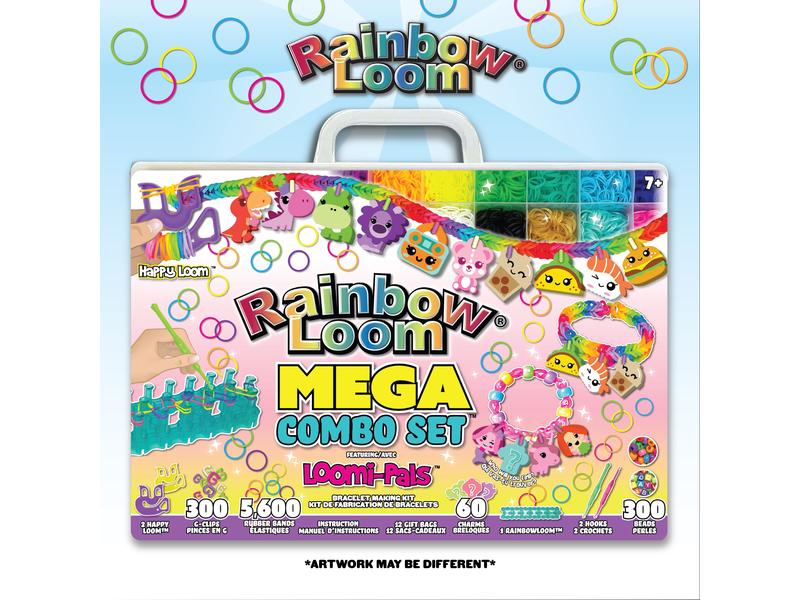 BANDAI Bastelset Rainbow Loom Mega Combo Set – Loomi-Pals Bastelaktivität