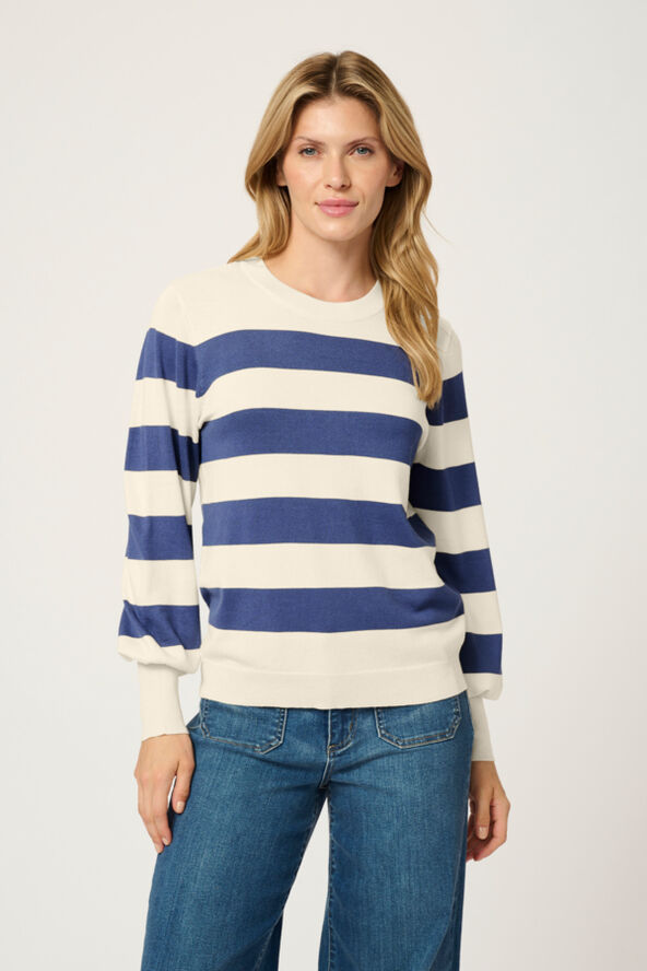 Kaffe KAlizza Striped Pullover Turtle dove / blue bold stripe