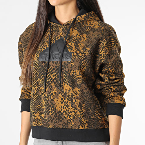 Sweat Capuche Femme FI BOS HT4680 Marron Beige