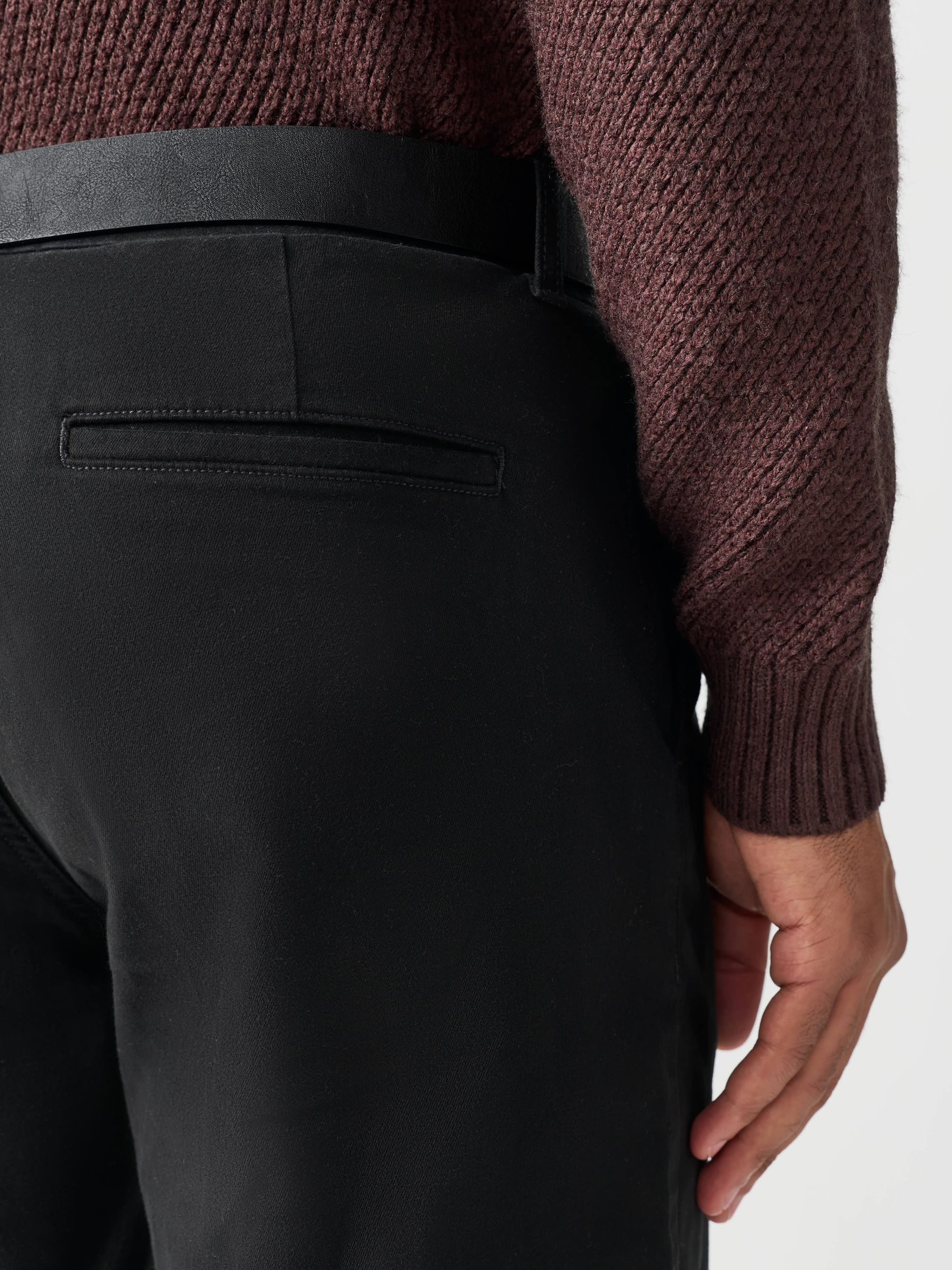 Zwart - Motionflex Chinos Trousers With Belt