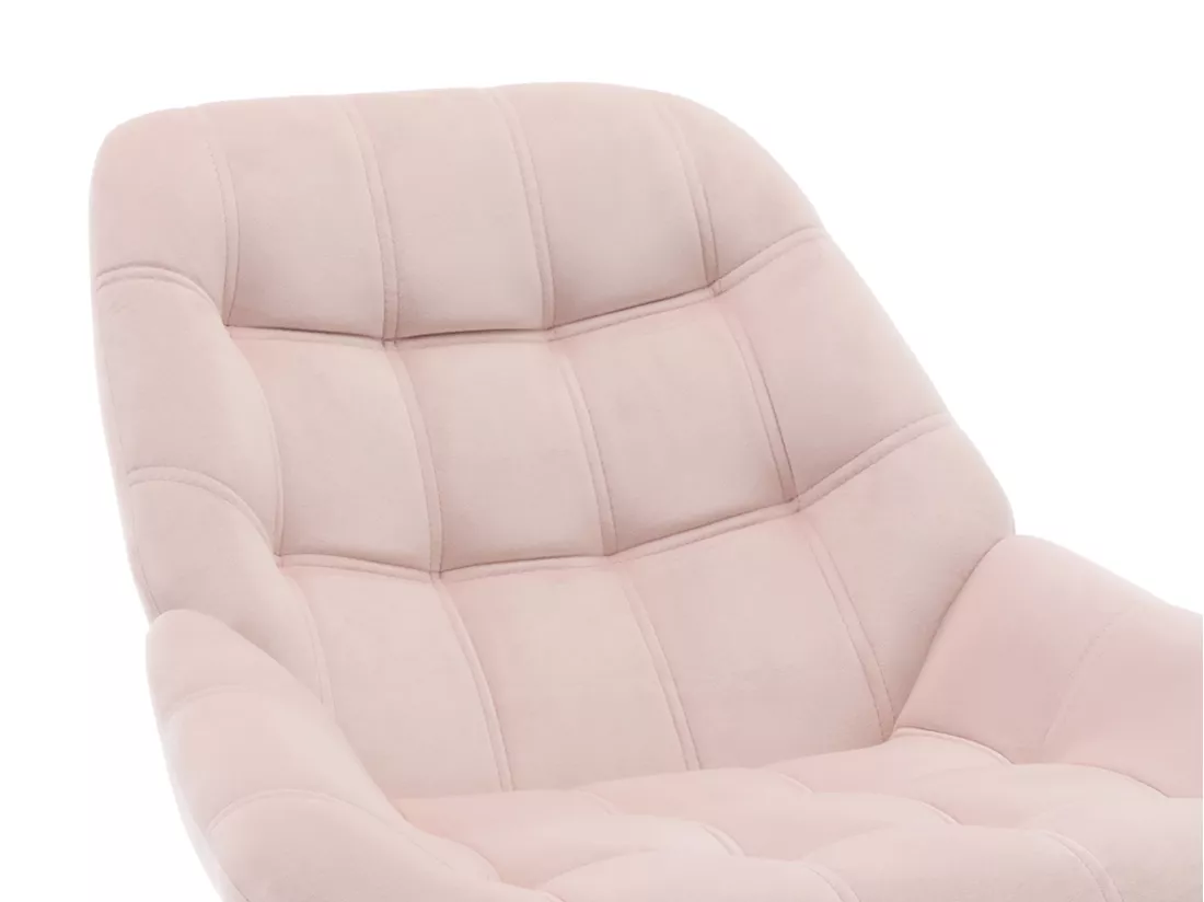 Fauteuil en velours rose LUOSTO