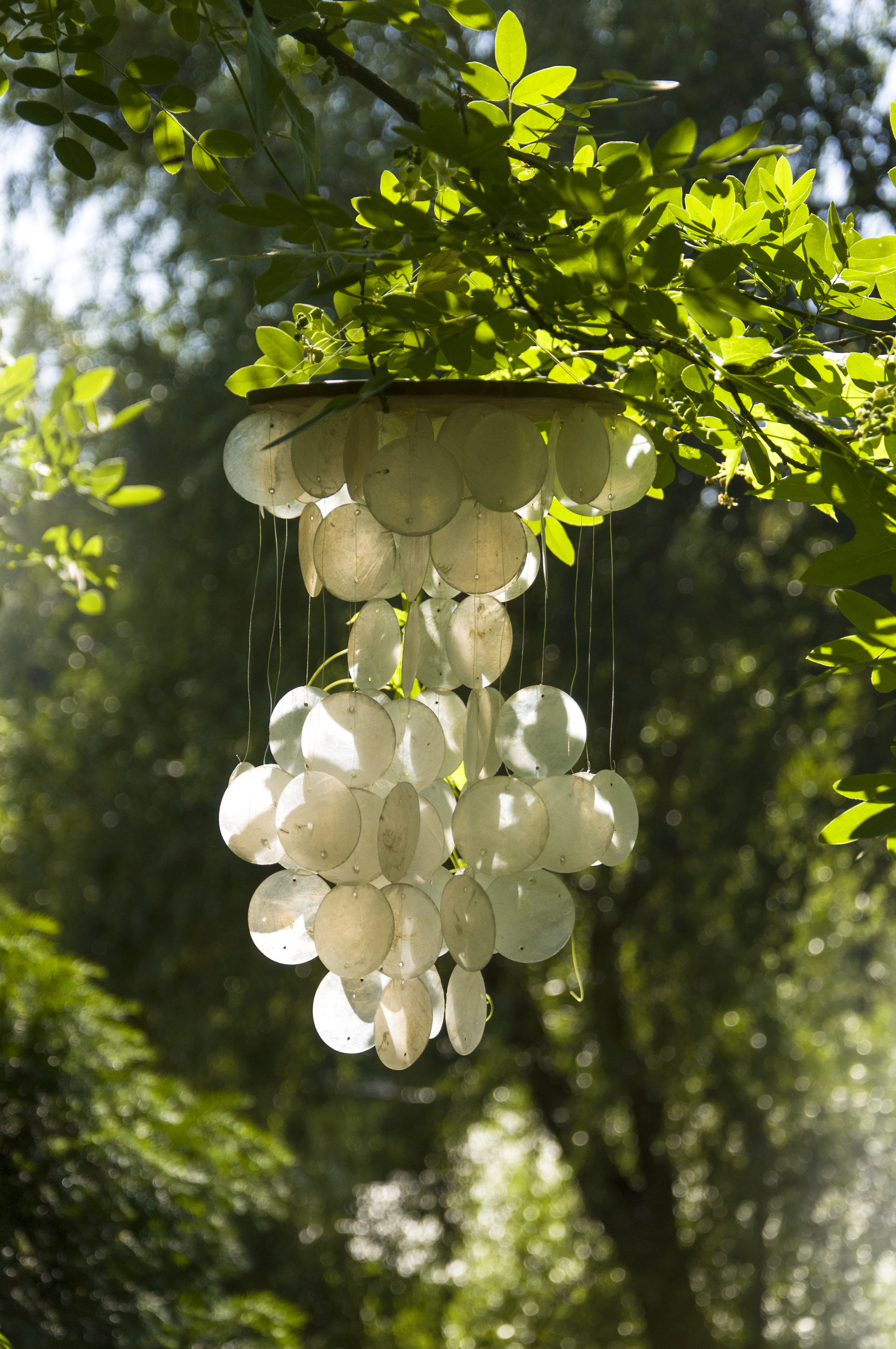Windspiel aus Perlmutt, natur-weiß, H 40 cm, Ø 20 cm günstig bestellen