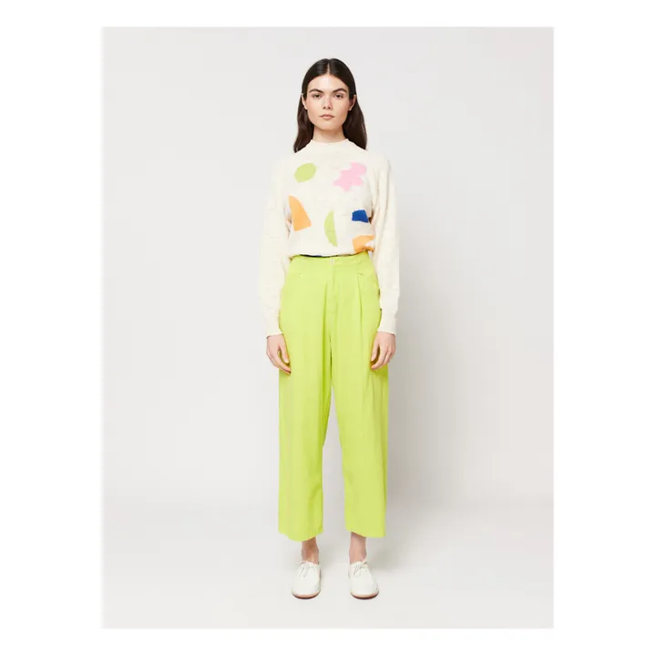 Bobo Choses Pull Intarsia Summer Landscape - Collection Femme  | Ecru