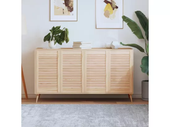 Portes d'armoire à persiennes 4pcs 69x39,4cm bois de pin massif