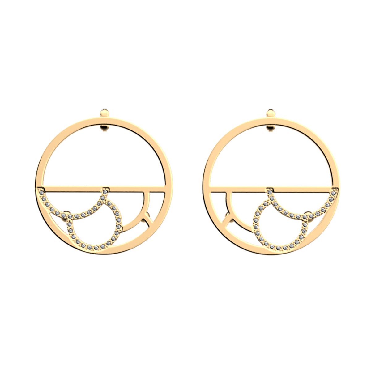 Boucles d'oreilles Les Georgettes Gourmandise 30mmCollection Les Précieuses dorées
