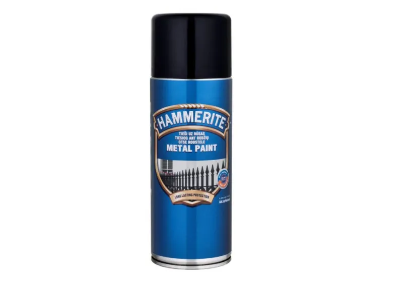 Hammerite Glatlak - Sort - Spray - 400 ml.