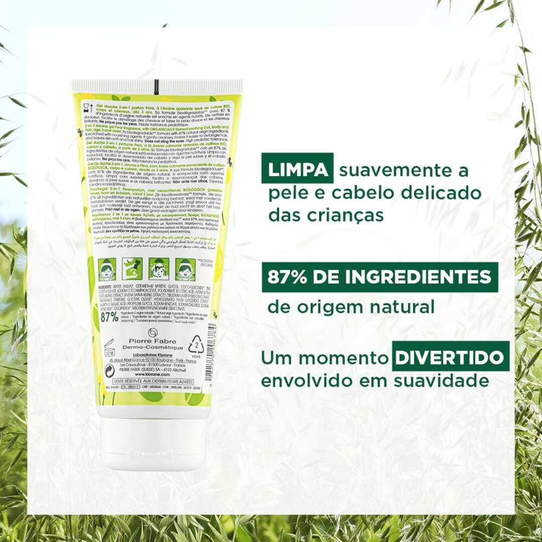 KLORANE  Gel Duche e Champô Pera - 200ml