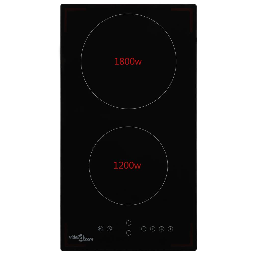 vidaXL 2-pits keramische kookplaat, aanraakgevoelig, 3000 W