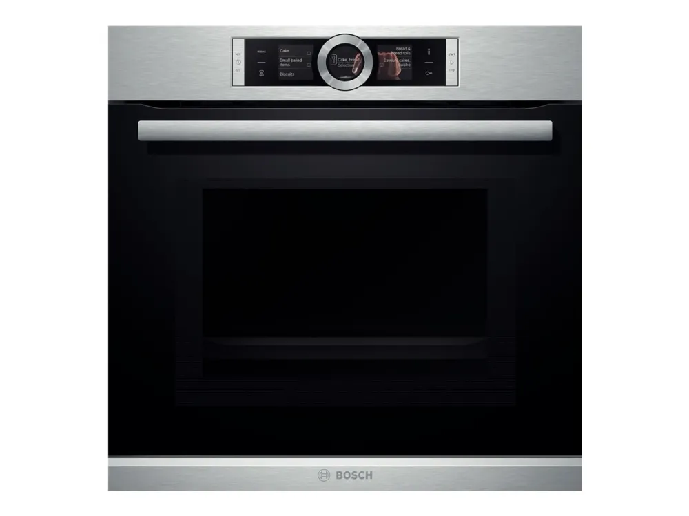 Bosch Serie | 8 HMG6764S1 - Kombinationsovn - til indbygning - niche - bredde: 56 cm - dybde: 55 cm - højde: 58.5 cm - med selv-rengøring - rustfrit stål