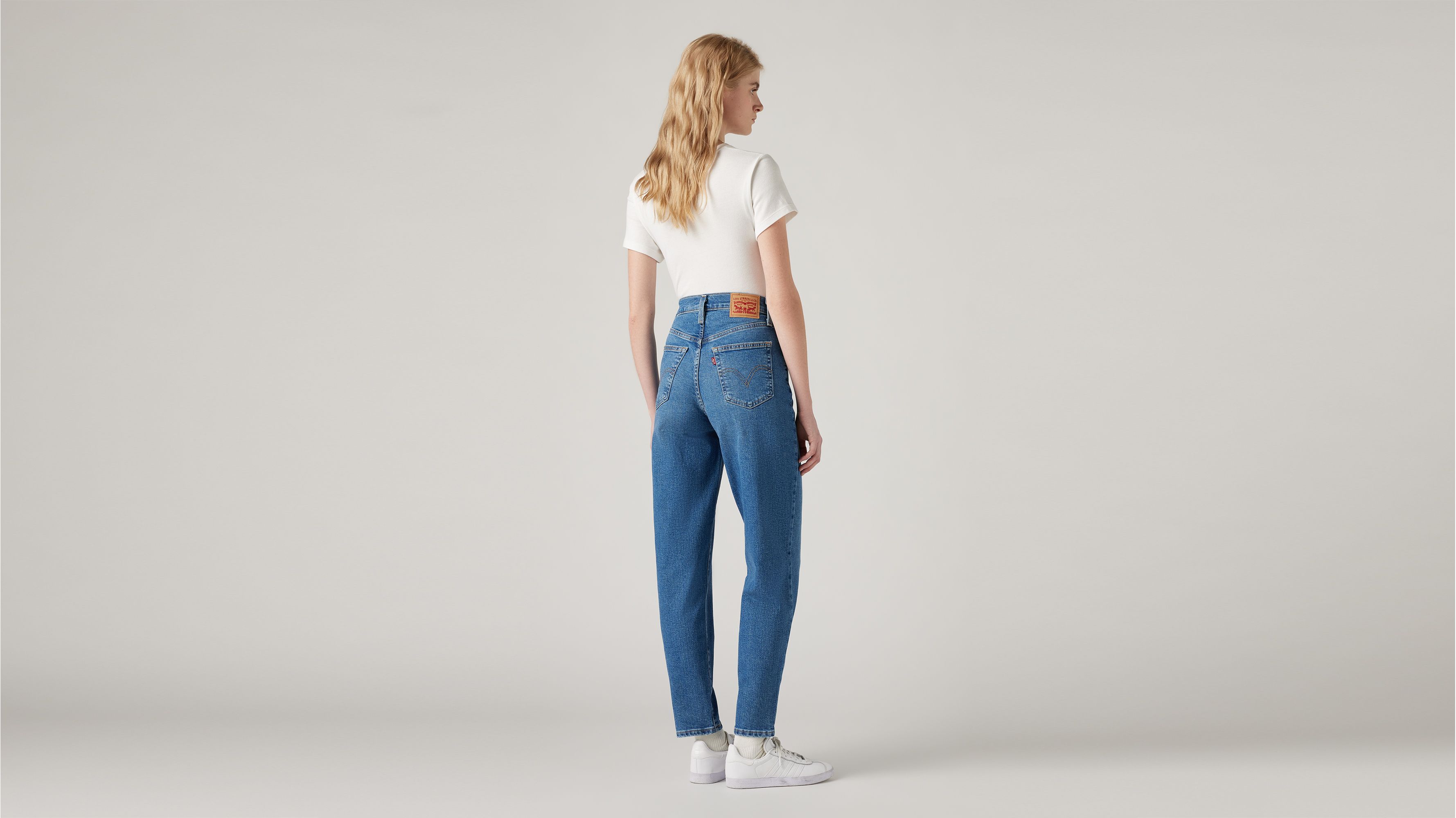 Jean Mom Taille Haute - Medium Indigo Worn In - Bleu