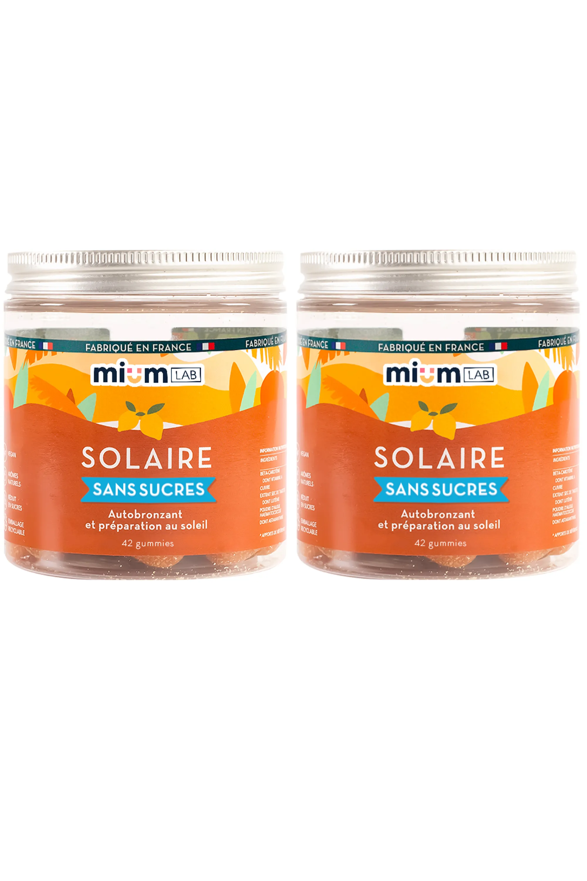 Mium Lab ex Les Miraculeux Compléments alimentaires gummies Solaire sans sucres-100 g