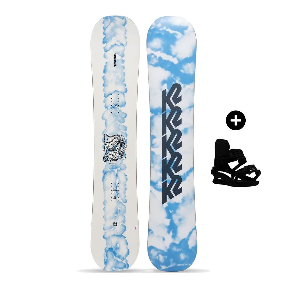 K2 DREAMSICLE - Pack snowboard all mountain Femme white/grey blue/grey blue